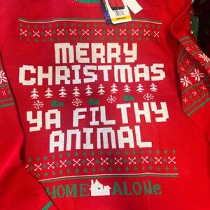 Home Alone 'Merry Christmas Ya Filthy Animal' Red Holiday Sweater